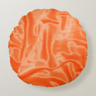 Orange Satin-Round-Throw-Kissen Rundes Kissen