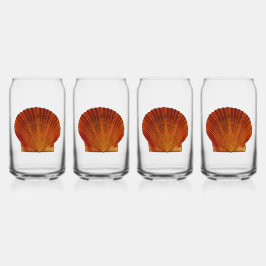 Orange Scallop Muschel Seashell Dosenglas