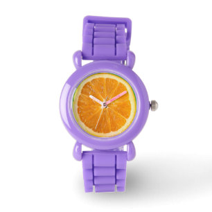 Orange Scheibe-Armbanduhr Armbanduhr