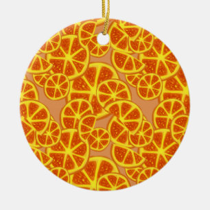 Orange Scheibe-Muster Keramikornament