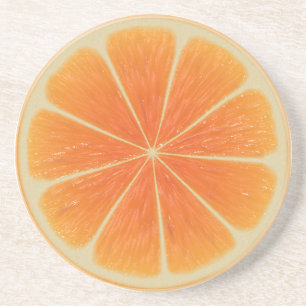 Orange Scheibe Sandstein Untersetzer