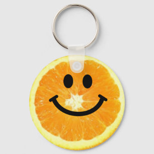 Orange Scheibe Schlüsselanhänger