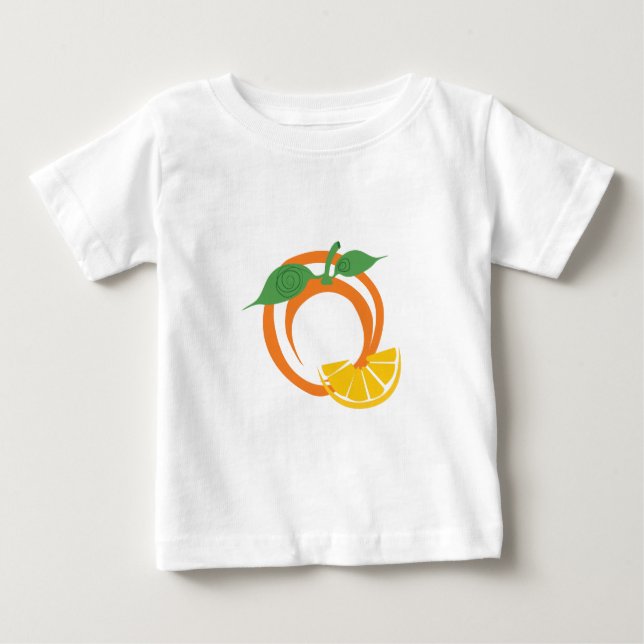 Orange Scheiben Baby T-shirt (Vorderseite)
