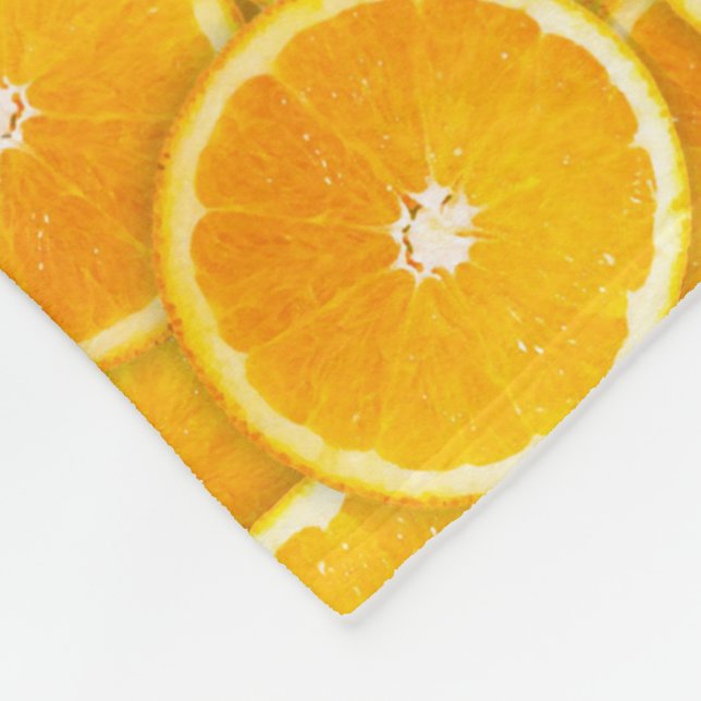 Orange Scheiben Fleecedecke (Ecke)