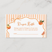 Orange Schleifchen Little Cutie Baby Shower Windel