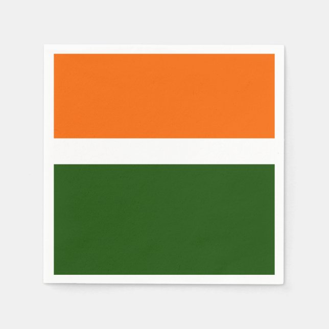 Orange Schlichte Farbblockgestaltung Serviette (Vorderseite)