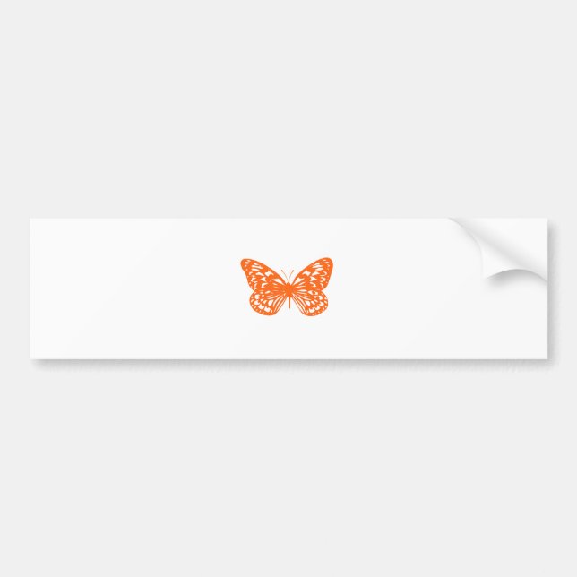 Orange Schmetterling Autoaufkleber (Vorne)