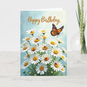 Orange Schmetterling Geburtstagskarte Karte