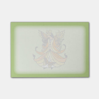 Orange Schmetterlings-Fee mit flüssigem Kleid Post-it Klebezettel