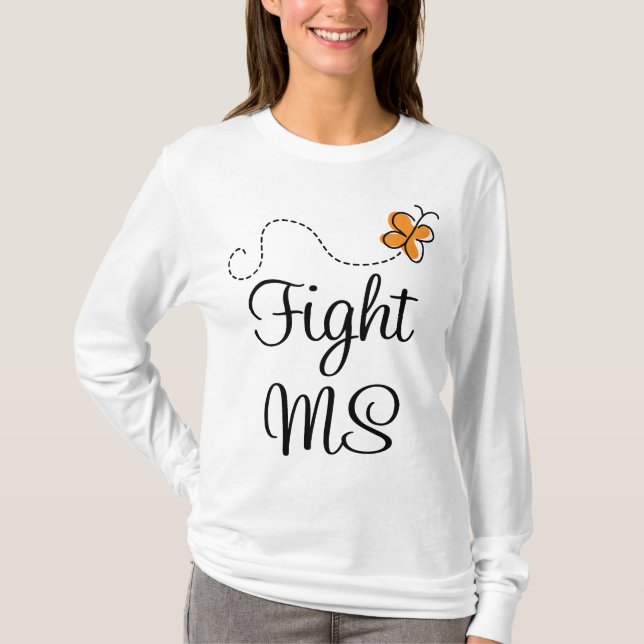 Orange Schmetterlings-Kampf Mitgliedstaat-T-Shirt T-Shirt (Vorderseite)