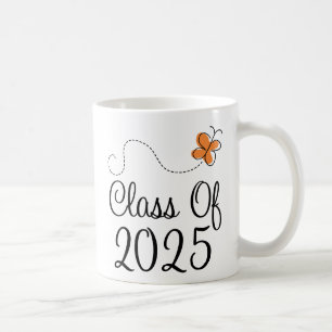 Orange Schmetterlings-Klasse von 2025 Tasse