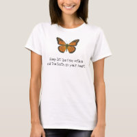 Orange Schmetterlings-T - Shirt