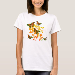 Orange Schmetterlings-T - Shirt