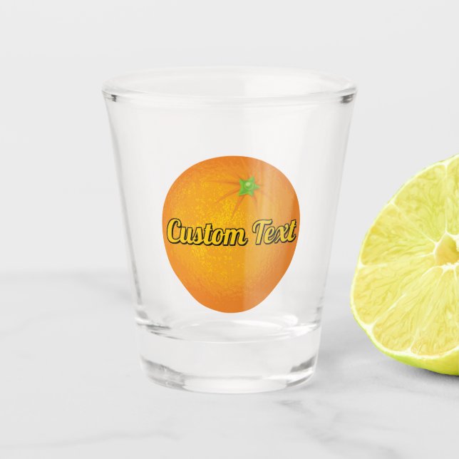 Orange Schnapsglas (Vorderseite)