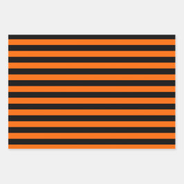 Orange/Schwarz-Muster-Set zum Umblättern von Papie Geschenkpapier Set