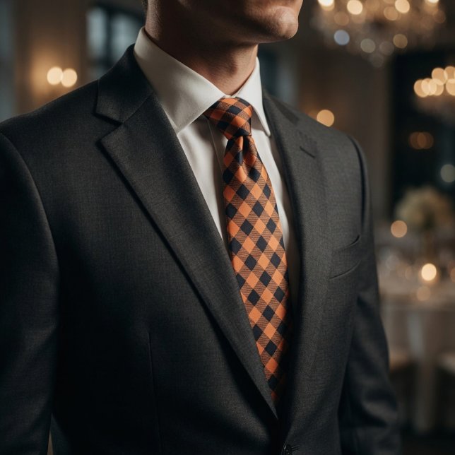 Orange Schwarz Symmetrisch Krawatte (Von Creator hochgeladen)