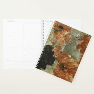 Orange, Schwarz und Clear Quarz Planer