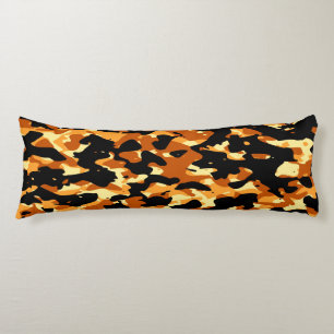 Orange Schwarze Camo Körperkissen
