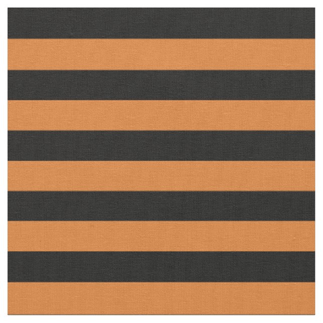 Orange Schwarze Horizontale Streifen Halbzoll Größ Stoff (Nahaufnahme)