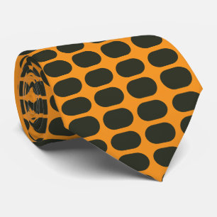 Orange Schwarze Kreise Krawatte