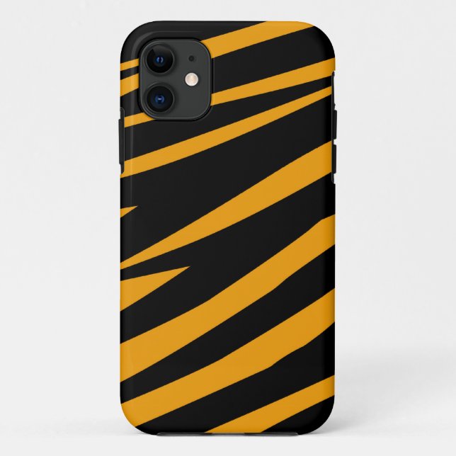 ORANGE SCHWARZER TIGER STRIPES MUSTER Case-Mate iPhone HÜLLE (Rückseite)