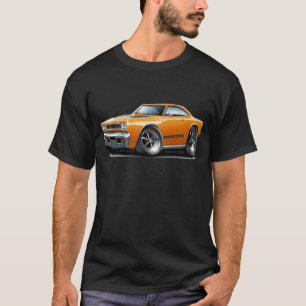 Orange-Schwarzes Auto 1968 Plymouths GTX T-Shirt