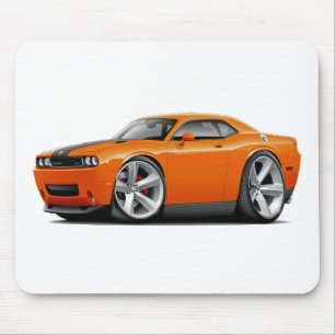 Orange-Schwarzes Auto des Herausforderer-SRT8 Mousepad
