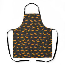 Orange schwarzes Halloween-Fledermausmuster