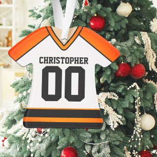 Orange-schwarzes Hockey-Trikot Ornament
