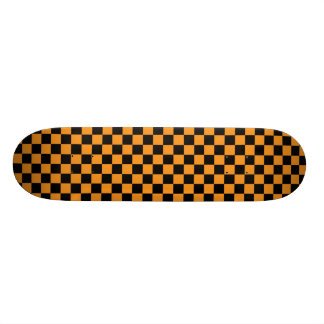 Orange-schwarzes Schachbrett-Skateboard Skateboard
