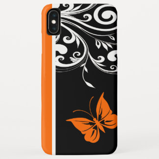 Orange Schwarzweiss-Schmetterling blühen iPhone XS Max Hülle