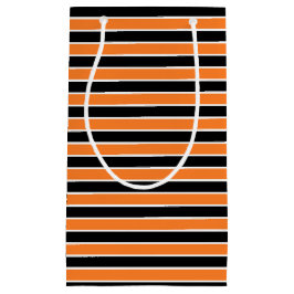 Orange, Schwarzweiss-Streifen Kleine Geschenktüte