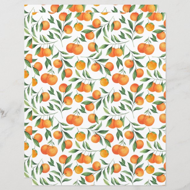 Orange Scrapbook Paper (Vorne/Hinten)