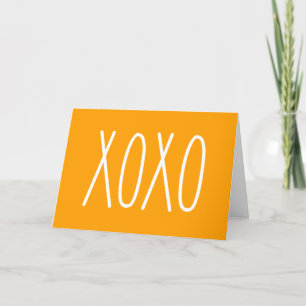 Orange Script XoXo Freundschaft Galentines Valenti Feiertagskarte