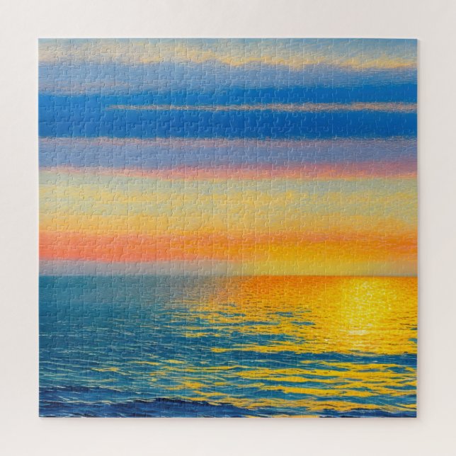Orange Sea Sunset Puzzle (Vertikal)