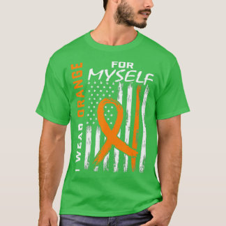 Orange Selbst-ich Leukämie Bewusstsein Flag Gesche T-Shirt
