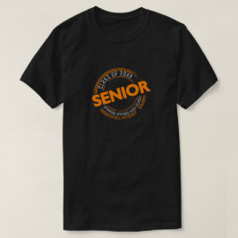 Orange Senior Class of Distressed Abzeichen T-Shirt