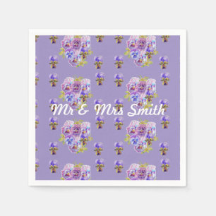 Orange Shabby Poppy Dekoration Serviette Napkins L