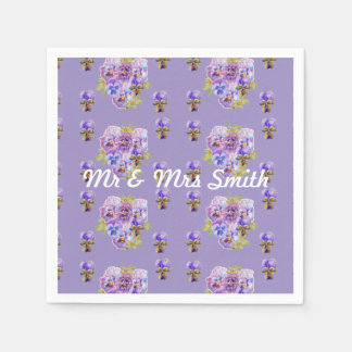 Orange Shabby Poppy Dekoration Serviette Napkins L