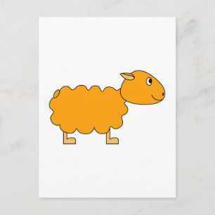 Orange Sheep Postkarte