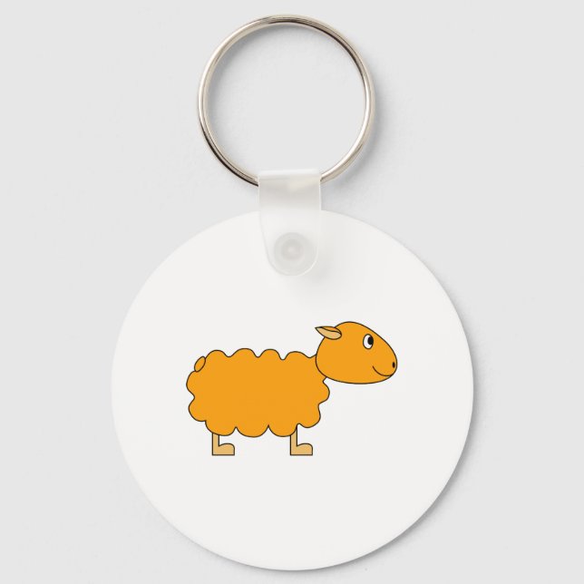 Orange Sheep Schlüsselanhänger (Vorderseite)