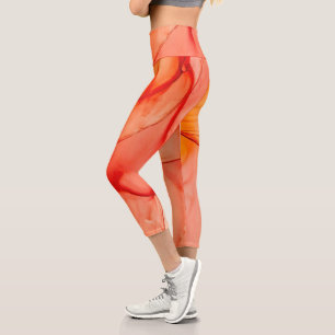 Orange Sherbet Capri Leggings