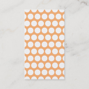 Orange Sherbet und White Polka Dots Visitenkarte