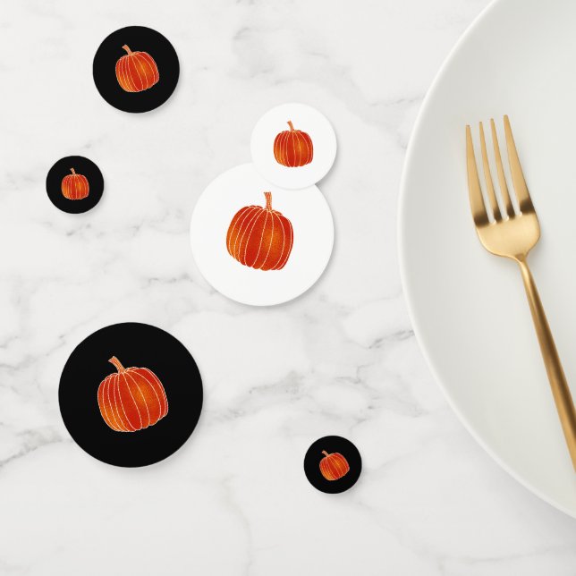 Orange Shiny Pumpkin Fall Decor Halloween-Party Konfetti (Gruppe)