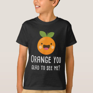 Orange Sie freuen sich, mich zu sehen lustige Pub T-Shirt