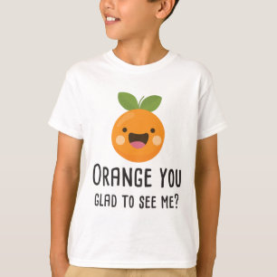 Orange Sie froh, mich zu sehen lustige T-Shirt