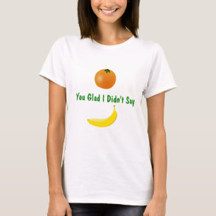 Orange Sie froher Witz-T - Shirt