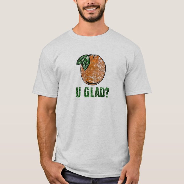 Orange Sie frohes Shirt (Vorderseite)