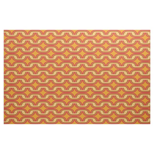 Orange-Siebenkettenmuster Stoff (Fat Quarter (45,7 x 55,9 cm))