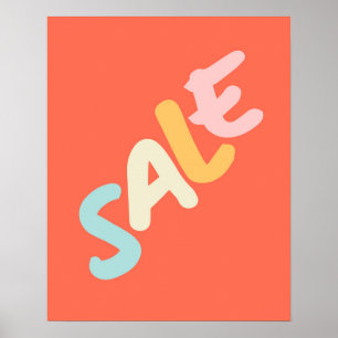 Orange Sign, Autumn Sale, Retail Sale Poster